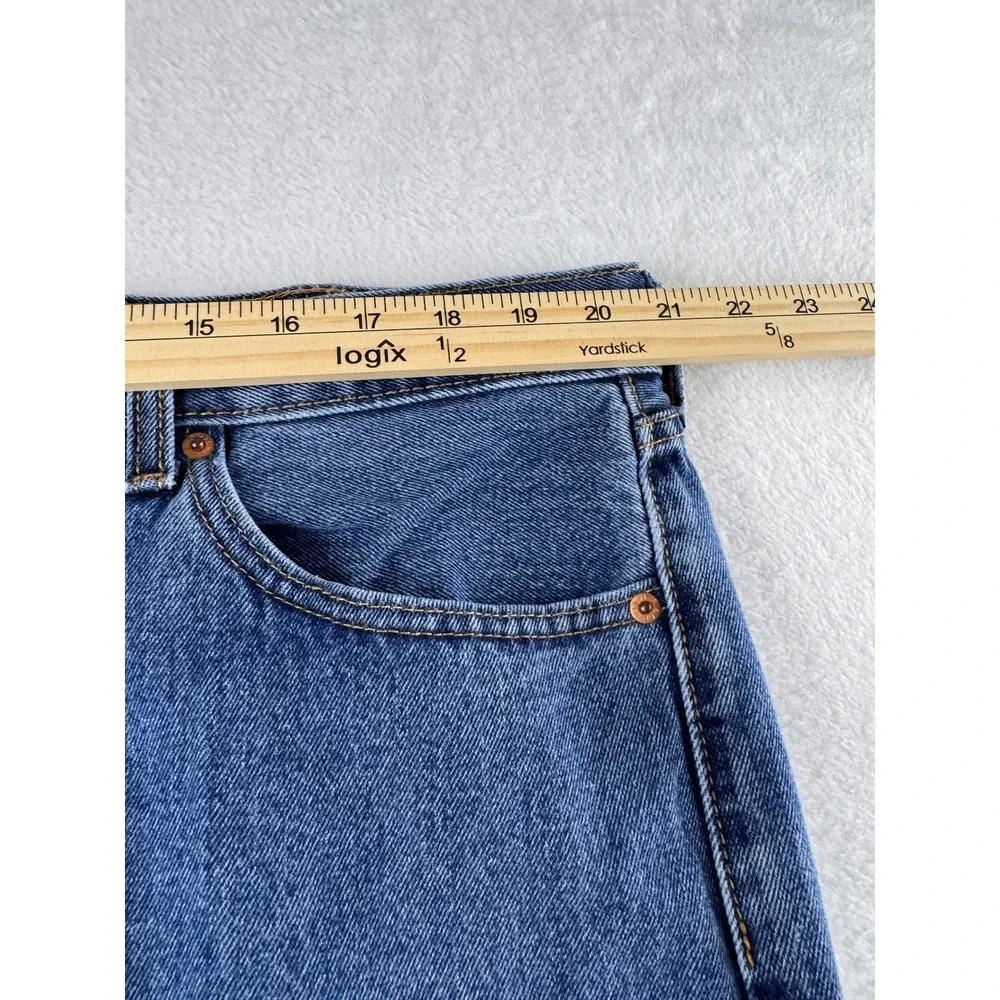 Levi's 505 Regular Fit Jeans Men's 40x32 Light Wash Straight Leg 100% Cotton